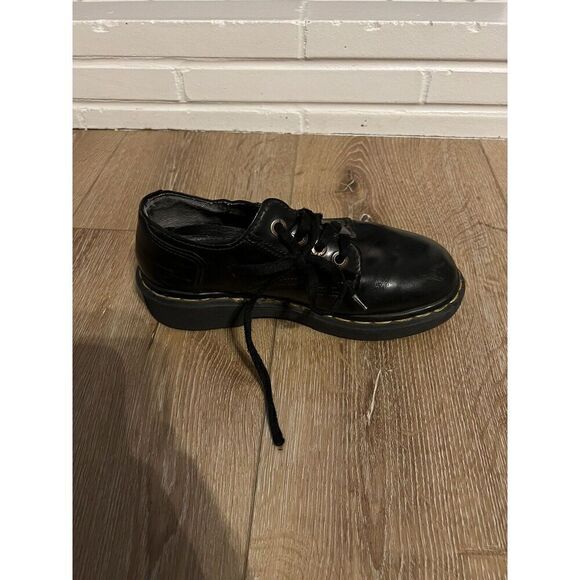 Vintage Dr Martens Men's Black Leather Combat Derby Shoes US 5 Doc Martins - Picture 5 of 8